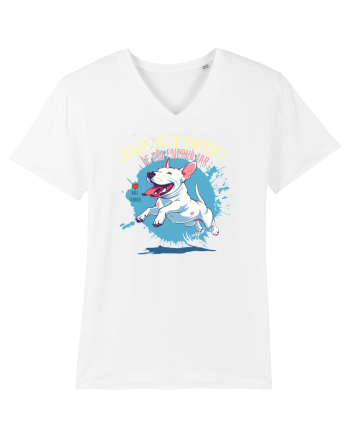 SCUZE CA TE ENERVEZ, TE VOI ENERVA IAR - Bull Terrier White