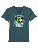 SMOKIN` ! - Russell Terrier Tricou mânecă scurtă guler V Bărbat Presenter