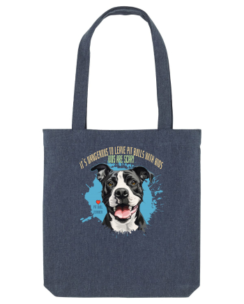 DANGEROUS TO LEAVE PITTBULLS WITH KIDS, KIDS  ARE SCARY - Pitbull Midnight Blue