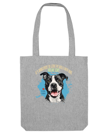 DANGEROUS TO LEAVE PITTBULLS WITH KIDS, KIDS  ARE SCARY - Pitbull Heather Grey