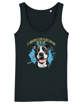 DANGEROUS TO LEAVE PITTBULLS WITH KIDS, KIDS  ARE SCARY - Pitbull Black