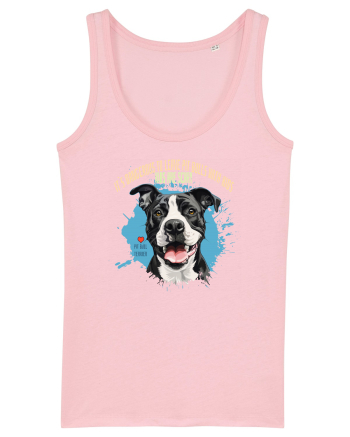 DANGEROUS TO LEAVE PITTBULLS WITH KIDS, KIDS  ARE SCARY - Pitbull Cotton Pink