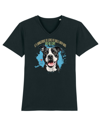 DANGEROUS TO LEAVE PITTBULLS WITH KIDS, KIDS  ARE SCARY - Pitbull Black