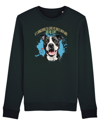DANGEROUS TO LEAVE PITTBULLS WITH KIDS, KIDS  ARE SCARY - Pitbull Black