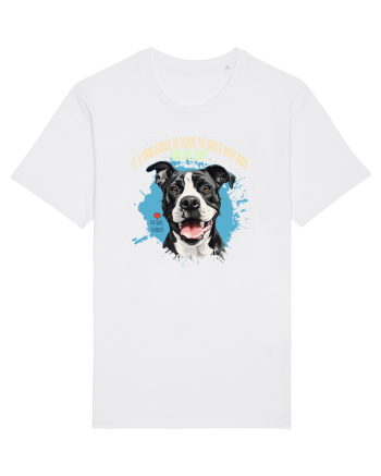 DANGEROUS TO LEAVE PITTBULLS WITH KIDS, KIDS  ARE SCARY - Pitbull White