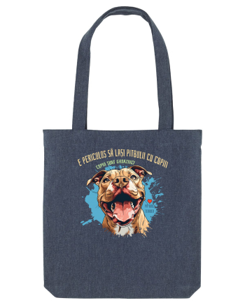 PERICULOS SA LASI PITBULII CU COPIII, COPIII SUNT GROAZNICI - Pitbull Midnight Blue