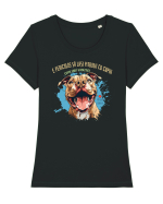 PERICULOS SA LASI PITBULII CU COPIII, COPIII SUNT GROAZNICI - Pitbull Tricou mânecă scurtă guler larg fitted Damă Expresser