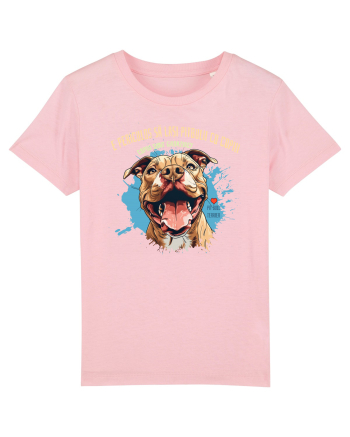 PERICULOS SA LASI PITBULII CU COPIII, COPIII SUNT GROAZNICI - Pitbull Cotton Pink