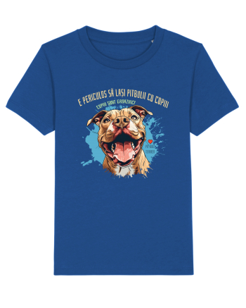 PERICULOS SA LASI PITBULII CU COPIII, COPIII SUNT GROAZNICI - Pitbull Majorelle Blue