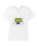 God is in Control Tricou mânecă scurtă guler V Bărbat Presenter
