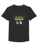 God is in Control Tricou mânecă scurtă guler larg Bărbat Skater