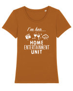 Home entertainment unit Tricou mânecă scurtă guler larg fitted Damă Expresser