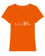 Love Music  Tricou mânecă scurtă guler larg fitted Damă Expresser