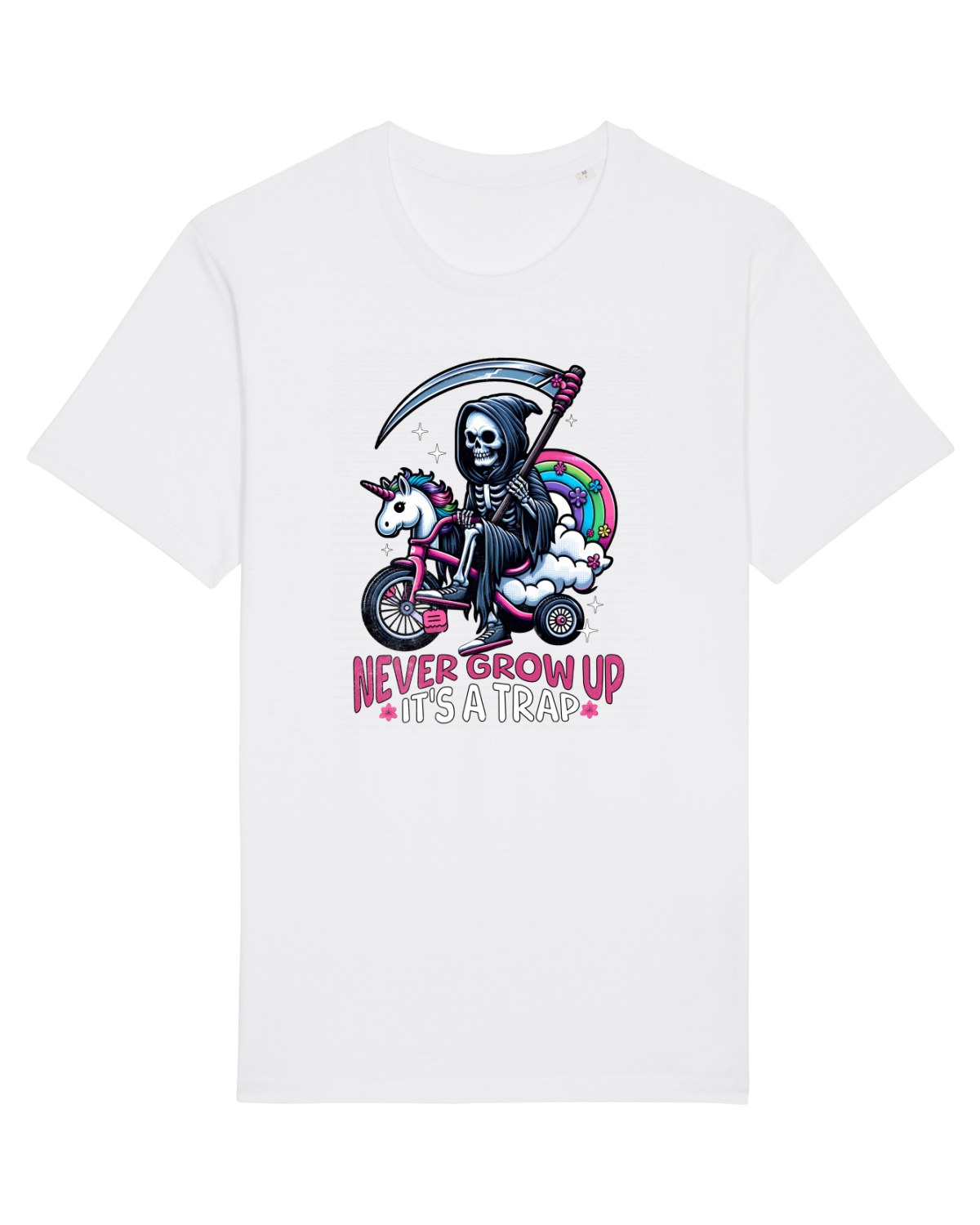 Tricou mânecă scurtă Unisex Rocker White
