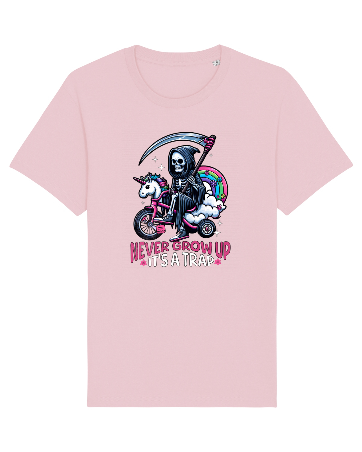 Tricou mânecă scurtă Unisex Rocker Cotton Pink