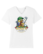 Umor golfistic: Rață 'Quack'n Swing Tricou mânecă scurtă guler V Bărbat Presenter