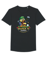 Umor golfistic: Rață 'Quack'n Swing Tricou mânecă scurtă guler larg Bărbat Skater