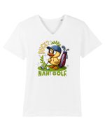 Rață Amuzantă la Golf Tricou mânecă scurtă guler V Bărbat Presenter