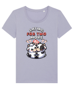 Pentru Gravide Gemeni: Doi Viței Drăguți. Tricou mânecă scurtă guler larg fitted Damă Expresser