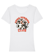 Vacute dragalase, Iubire si Clubul Imbratisarilor de Vacute Tricou mânecă scurtă guler larg fitted Damă Expresser