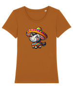 Magar cu sombrero Tricou mânecă scurtă guler larg fitted Damă Expresser