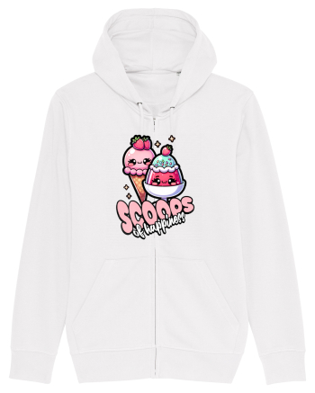 Cupe de înghețată fericire Kawaii White