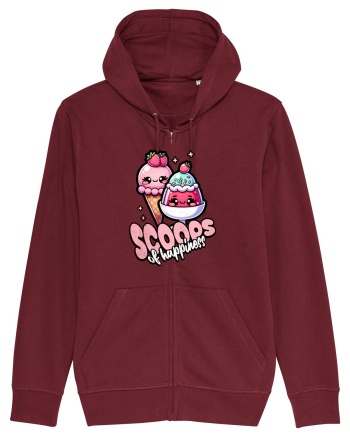 Cupe de înghețată fericire Kawaii Burgundy
