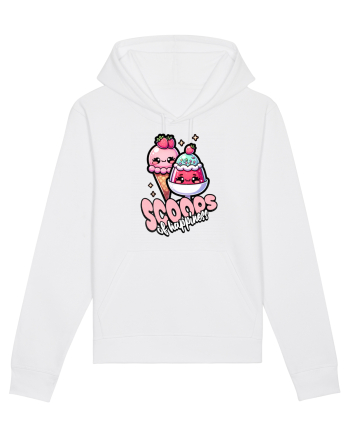 Cupe de înghețată fericire Kawaii White