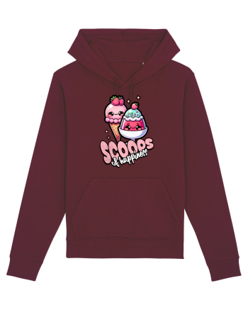 Cupe de înghețată fericire Kawaii Burgundy