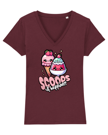Cupe de înghețată fericire Kawaii Burgundy