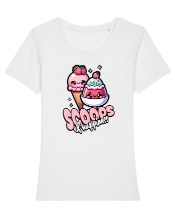 Cupe de înghețată fericire Kawaii White