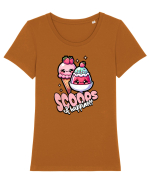 Cupe de înghețată fericire Kawaii Tricou mânecă scurtă guler larg fitted Damă Expresser