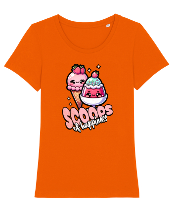 Cupe de înghețată fericire Kawaii Bright Orange