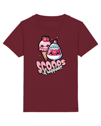 Cupe de înghețată fericire Kawaii Burgundy