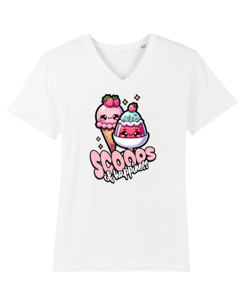 Cupe de înghețată fericire Kawaii White