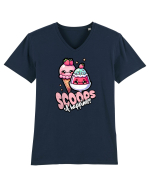 Cupe de înghețată fericire Kawaii Tricou mânecă scurtă guler V Bărbat Presenter