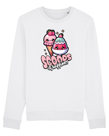 Cupe de înghețată fericire Kawaii White