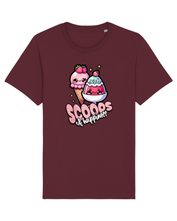 Cupe de înghețată fericire Kawaii Burgundy