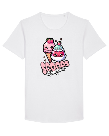Cupe de înghețată fericire Kawaii White