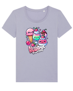 Iubitor de deserturi, întotdeauna dulce Tricou mânecă scurtă guler larg fitted Damă Expresser