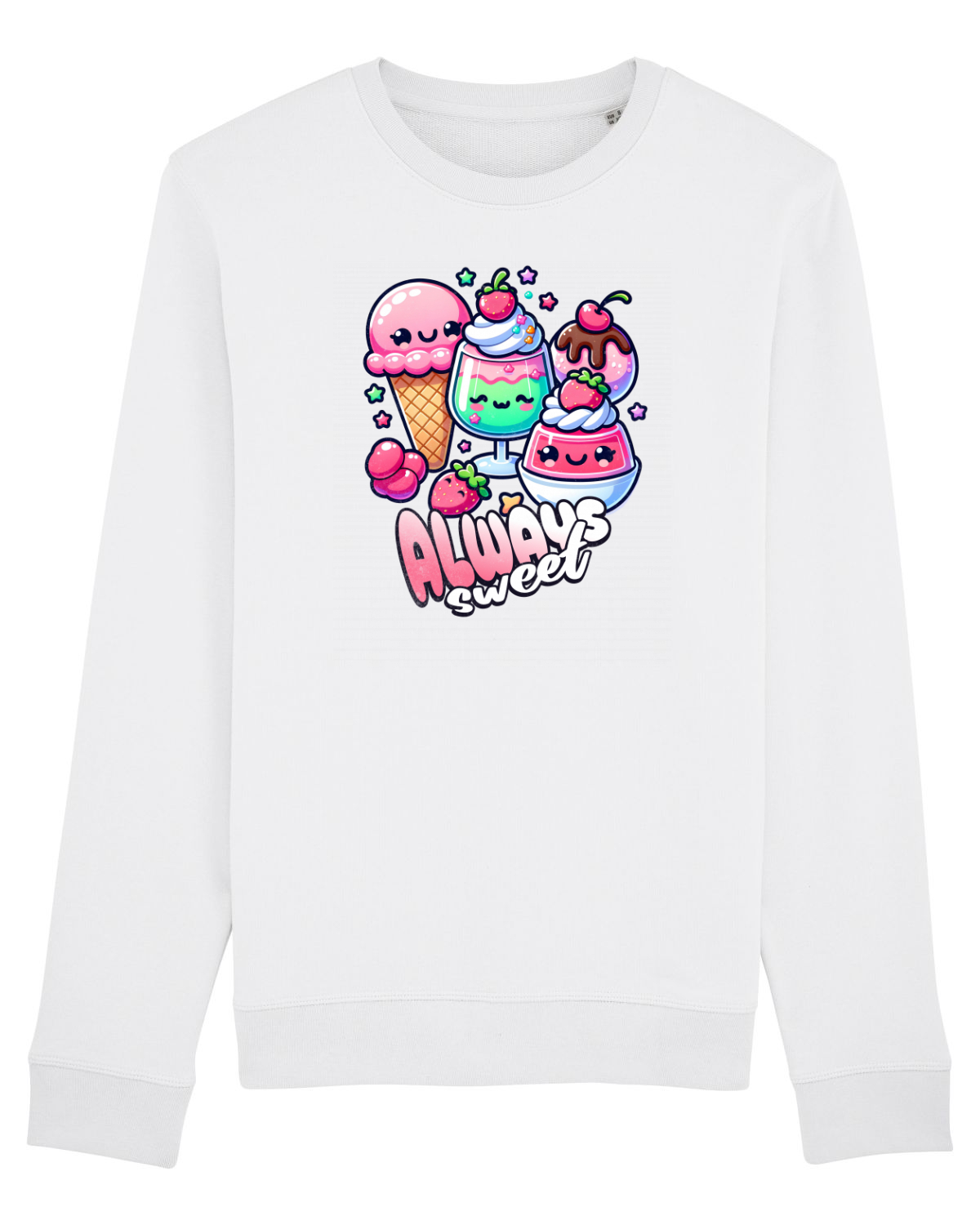 Bluză mânecă lungă Unisex Rise White