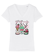 Deserturi japoneze Kawaii - Înghețată și Dulciuri Tricou mânecă scurtă guler V Damă Evoker