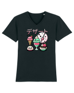 Deserturi japoneze Kawaii - Înghețată și Dulciuri Tricou mânecă scurtă guler V Bărbat Presenter