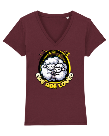Mamă Iubitoare Oaie- Esti iubit Burgundy