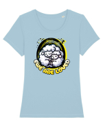 Mamă Iubitoare Oaie- Esti iubit Tricou mânecă scurtă guler larg fitted Damă Expresser