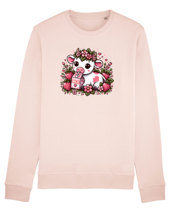 Vaca ce bea Lapte de căpșuni Candy Pink
