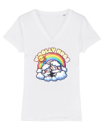Oile Drăguțe Iubesc un Design Mama și Copil Tricou mânecă scurtă guler V Damă Evoker