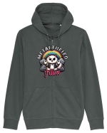 Pisica Rock Cat, o Felina Cu Suflet Rock Metal Hanorac cu fermoar Unisex Connector