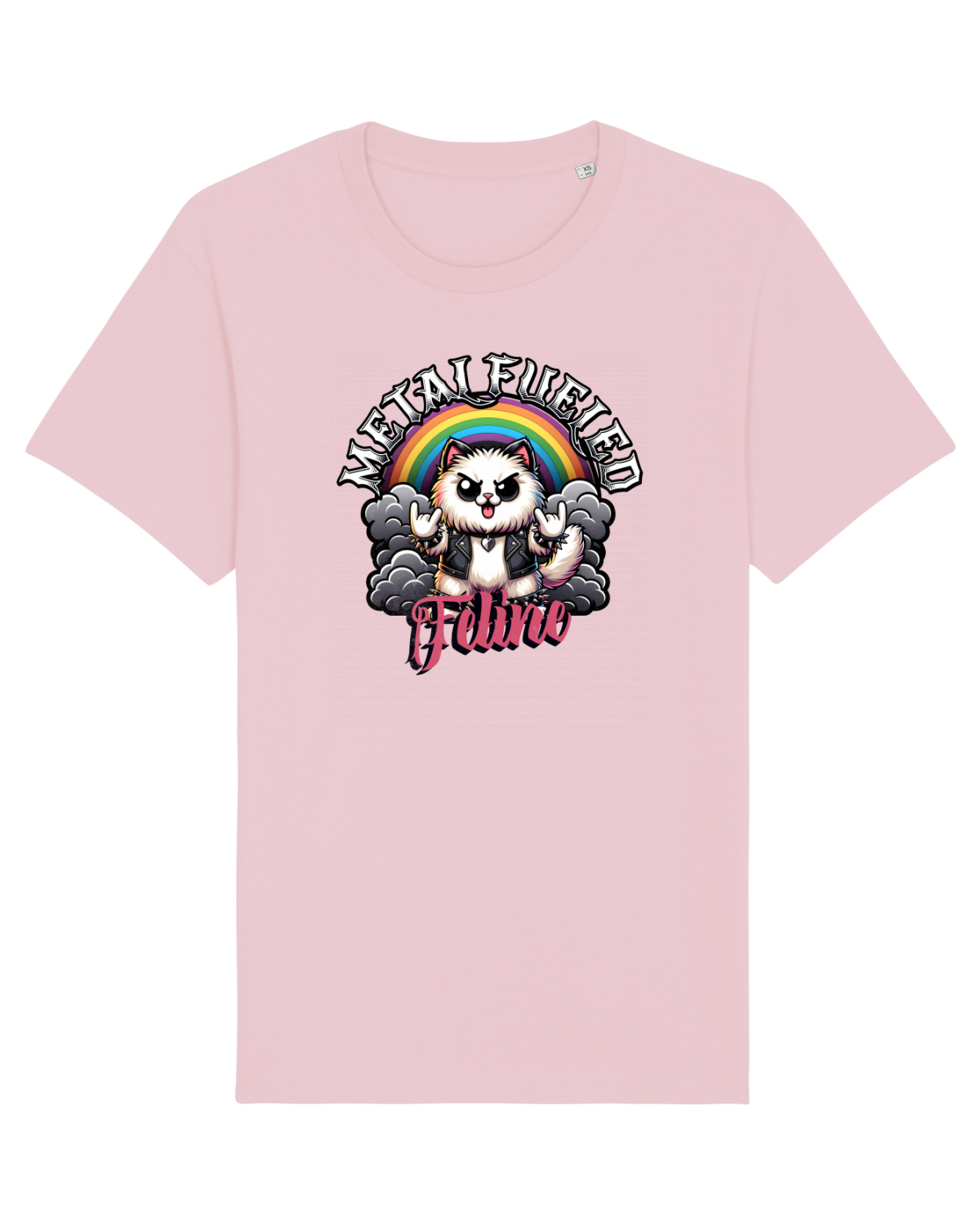 Tricou mânecă scurtă Unisex Rocker Cotton Pink
