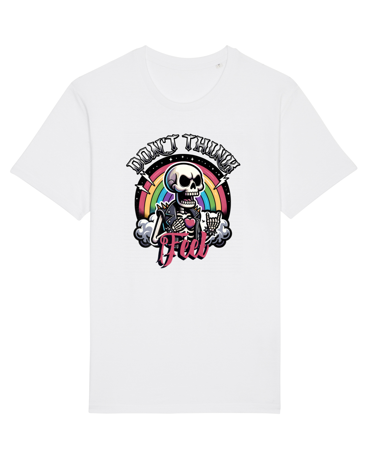 Tricou mânecă scurtă Unisex Rocker White